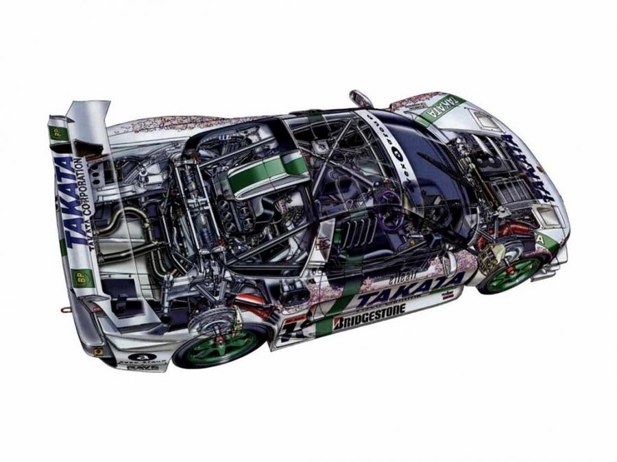 Схема Honda NSX GT Mugen-Dome Project JGTC 1998 года  (фото 2 из 2)